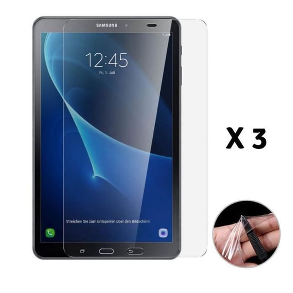 Lot med 3 filmer för Samsung Galaxy TAB A6 10.1 2016 - Plastskydd för skärm som är resistent mot repor [Phonillico®]