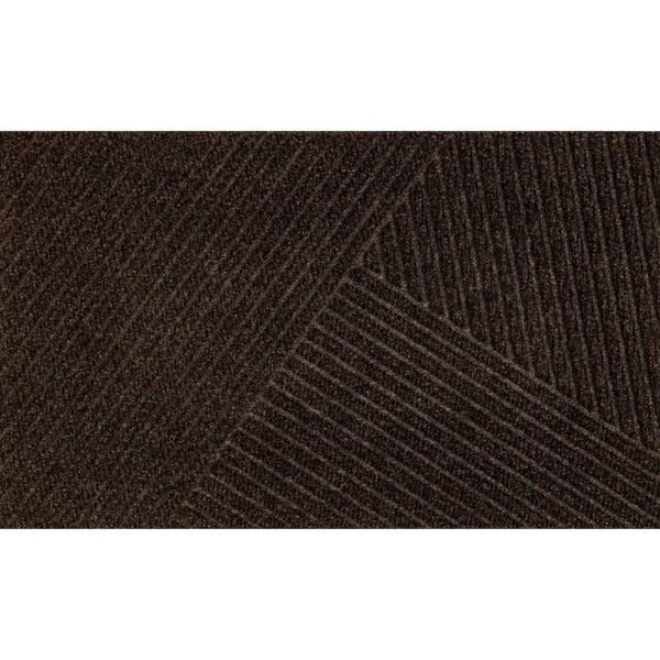 Paillasson Stripes mörkbrun 75 x 45 cm tvättbar golvmatta wash+dry DUNE