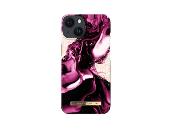 Coque IDEAL OF SWEDEN för iPhone 13 och 14 - Modell Golden Ruby Marble