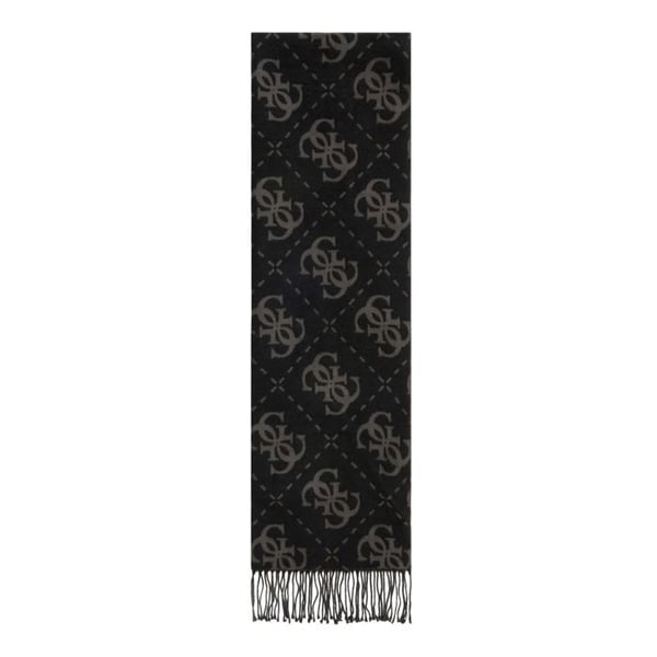 GUESS Mörkgrå scarf för kvinnor - Noelle II Scarf 60X180 Kol Logotyp 331228