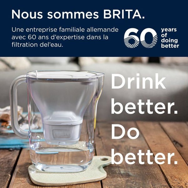 BRITA - Filtreringskaraffel - MAXTRA - Style Essential blå mineral x1 Pure Performance patron