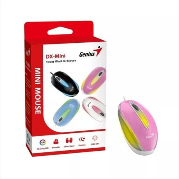 Mini Mus Genial Dx Mini Usb Luz Rgb Rosado
