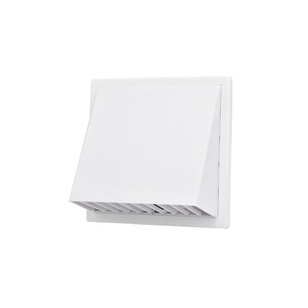 Ventilationsgaller med fläkt ABS ø 100mm 170x170mm Vit