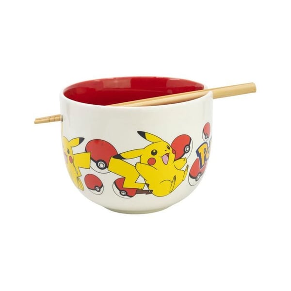 Ramen-skål - STOR - Pikachu - 450ml - Porslin/Keramik/Granit - Änglar ingår