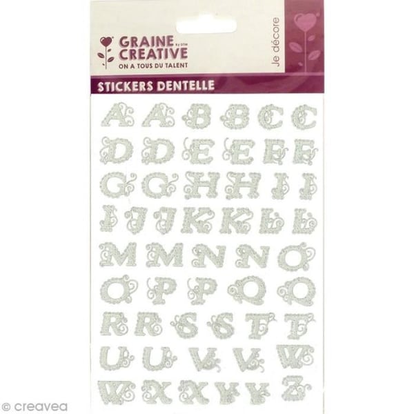 Klistermärken - Graine Créative - Versaler - 52 st - 1,2 till 1,7 cm - Dekorativa