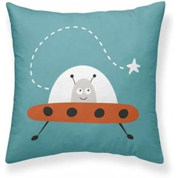 Kuddfodral - KIDS&COTTON - Elm A - Grön - 50 x 50 cm - Flerfärgad