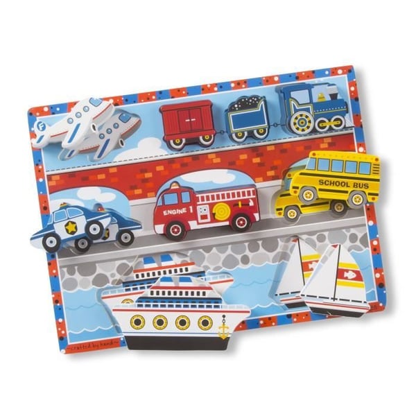 Stort träpussel - Fordon - MELISSA & DOUG - För barn från 2 år och uppåt