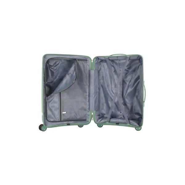 Set med 3 resväskor i okrossbart polypropylen | CELIMS resväskor | TSA-lås | Storlekar 55+65+75 cm | 8 hjul 360 | Kräm