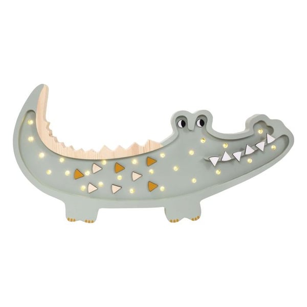 Little Lights - Pastell Khaki Crocodile Night Light
