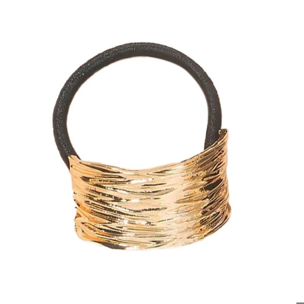 Hårsnodd - AVIZAR - Svart Guld Hylsa - Mjuk Tyg - Elegant - Praktisk