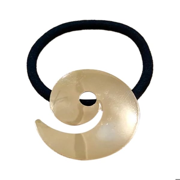 Hårband - AVIZAR - Spiral Echo Sleeve - Polerat Metall - Svart - Glittrande Guld