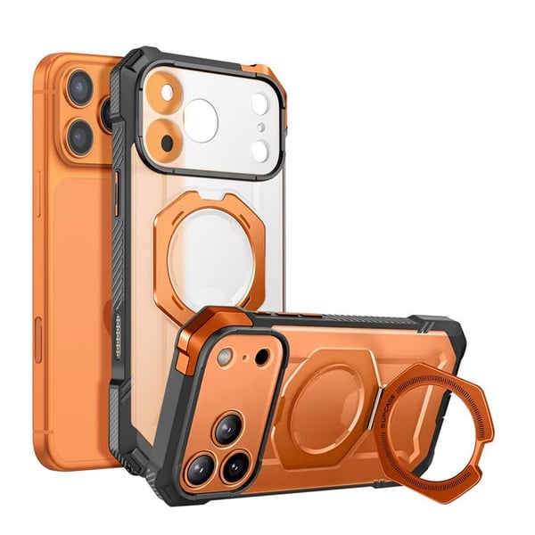 MagSafe-fodral - SUPCASE - iPhone 17 Pro Max - Stötbeständig 4.5m - Rotterande Ställning - Orange