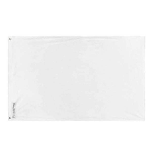 Vit flagga – 160 x 240 cm – Resistenta Polyester – 2 Metallöglor – Inomhus / Utomhus – Pixelforma