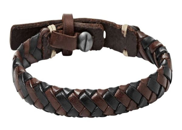 Armband - Fossil - JA5932716 - Läder - Stål - Brun/Svart