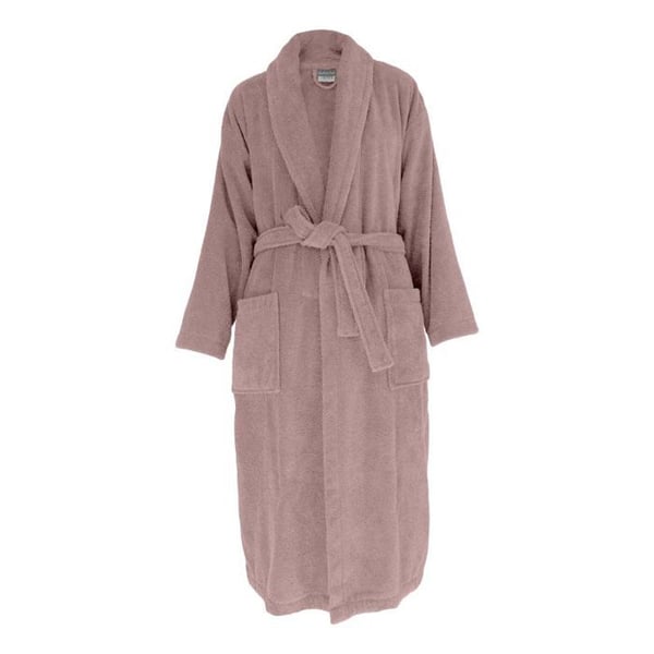 Sjalkrage badrock Bomullssvamp 380 gr/m² "Naïa" Vent du sud - Rosa - Storlek L