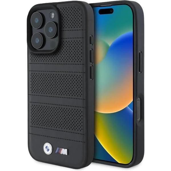 Telefonfodral - CG Mobile - BMW HC M - PU-läder - Kompatibel med MagSafe - Svart