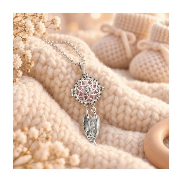 Sun dreamcatcher graviditet bola med rosa kristallkula