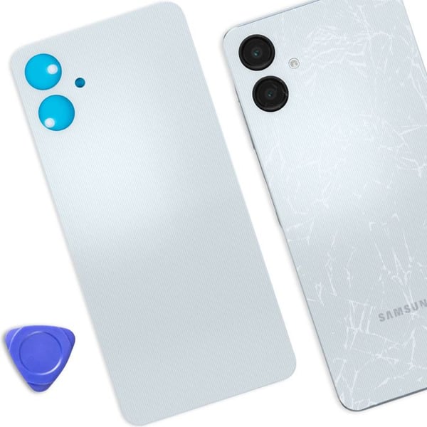 Batteri-cache Kompatibel Samsung Galaxy A06 Hållbart Skydd Vit