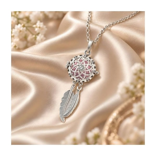 Sun dreamcatcher graviditet bola med rosa kristallkula