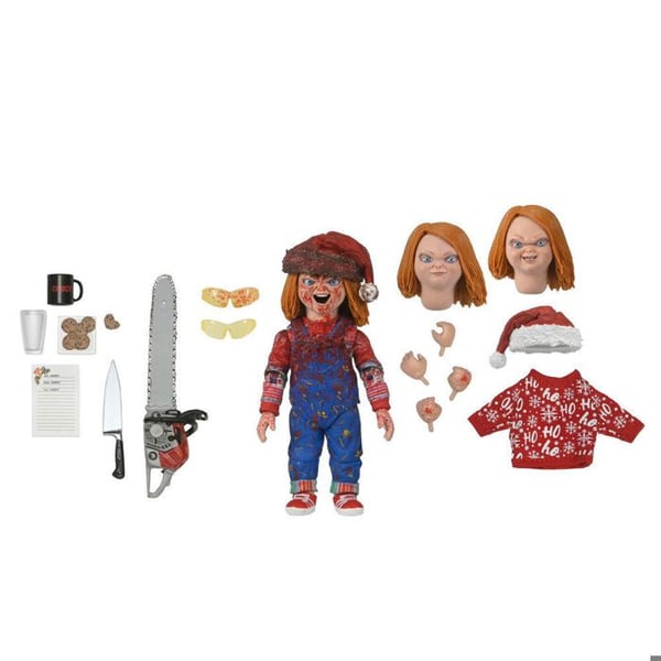 Figur - NECA - Chucky Holiday Ultimate - 18 cm - Inkluderade tillbehör - Flerfärgad