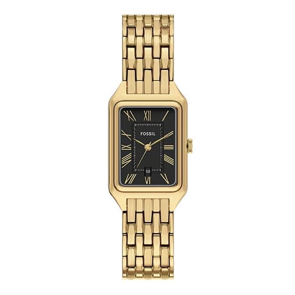 Klocka - FOSSIL - ES5434 - Guld Stainless Steel - Vattentålig 5 bar - Rektangulärt Hölje