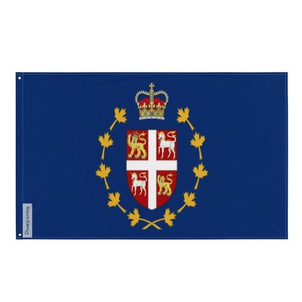 Flagga för viceguvernör i Newfoundland och Labrador – 90 x 150 cm – Polyester – Metallöglor – Hållbar