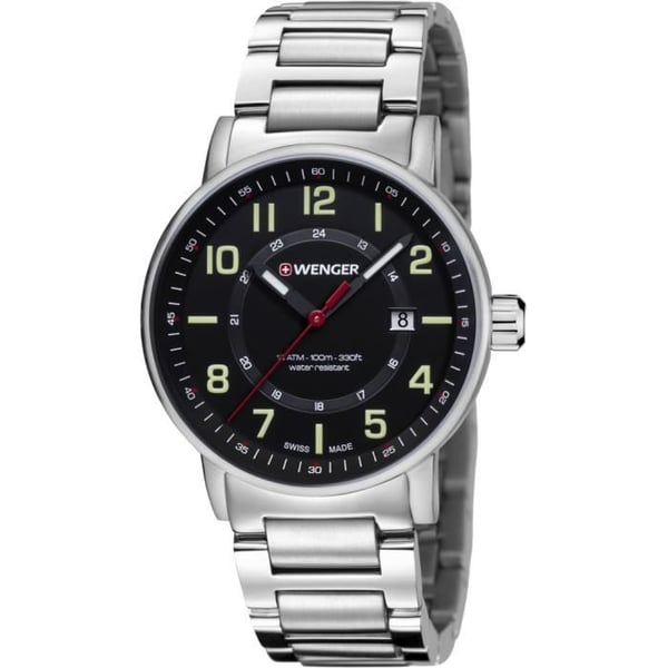 Klocka - Wenger - Attityd Day&Date 01.0341.113 - Läder - Kvarts - Analog
