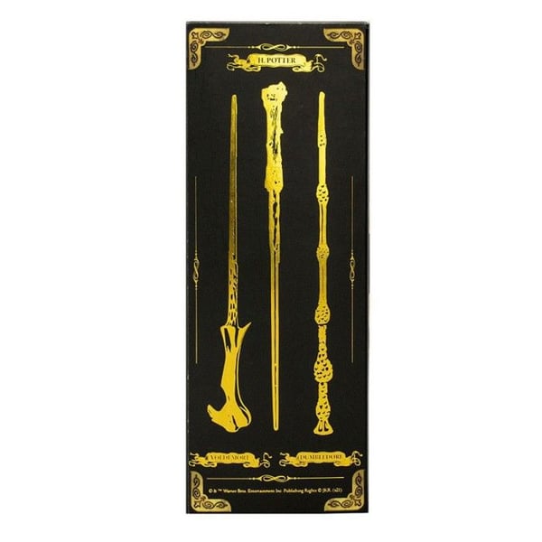 Set med 3 Harry Potter Deluxe Trollstavar