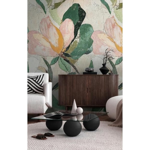 A.S. Creation Fototapet 8.80 x 0.53 m Livingwalls Abstrakt Tapet Grön 791443 Blommig CosmoLiving av Cosmopolitan