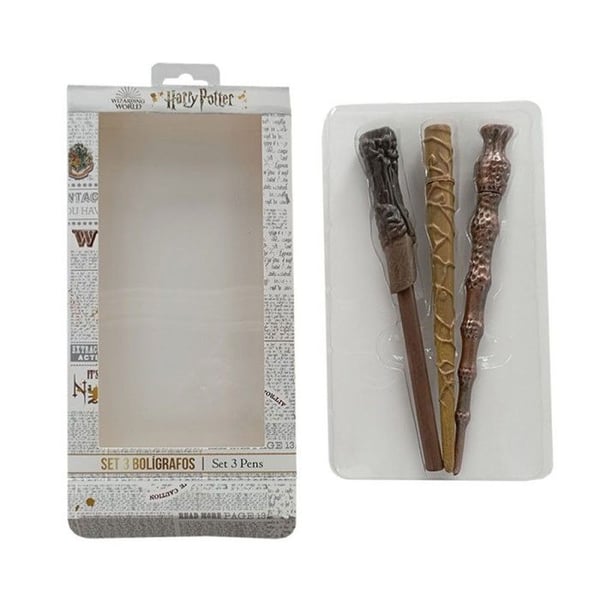 Set med 3 Harry Potter Deluxe Trollstavar