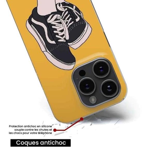 Siliconfodral - Kompatibel med Apple iPhone 15 Pro - sneakersdesign
