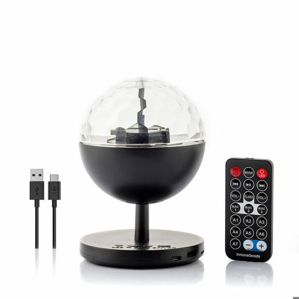 Uppladdningsbar LED-projektor med högtalare - INNOVAGOODS - Istarlyt - Bluetooth 5.1 - 360° rotation - USB-C uppladdningsbar