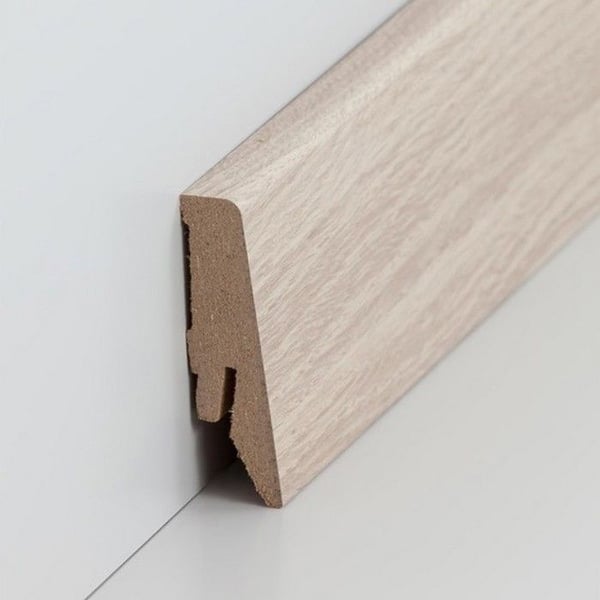 PROVISTON Sockel nr 219 MDF 18 x 58 x 2500 mm ek för att limma, klämma, skruva & spika Belagd MDF-kärna 62,5 meter | 25 stycken