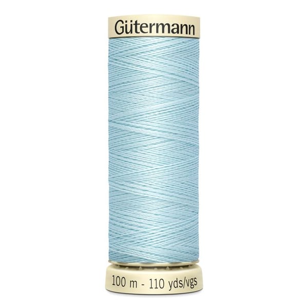 Lot om 5 spolar 100m Tråd 100% polyester Gutermann Ref 788988 - Att 194 - glaciärblå