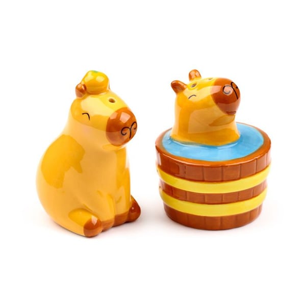 Set med salt- och pepparkar i keramik - Capybara
