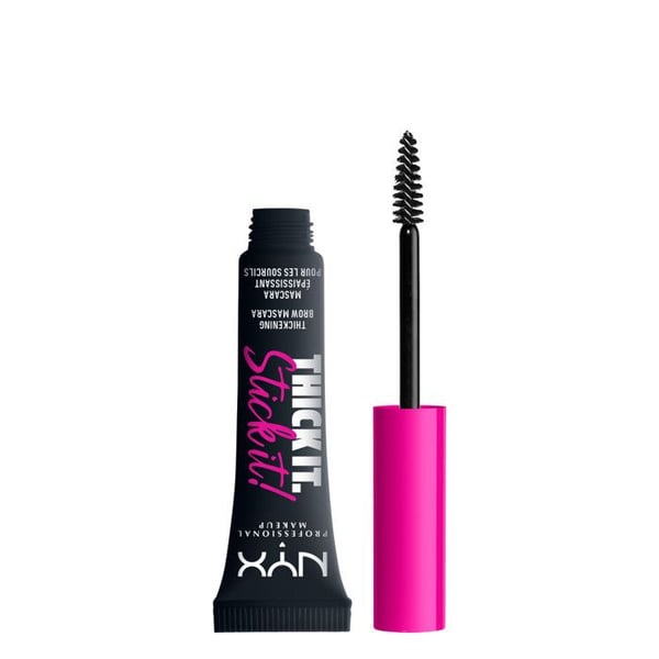 Mascara Øjenbryn - NYX PROFESSIONAL MAKEUP - Thick It. Stick It! - Farve: Sort - Tilsyneladende resultat i 16 timer - Vegansk