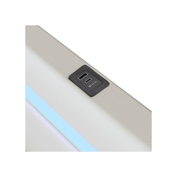 Barne seng - MUVOE - 90x200 - Bluetooth - LED - Hydraulisk opbevaring