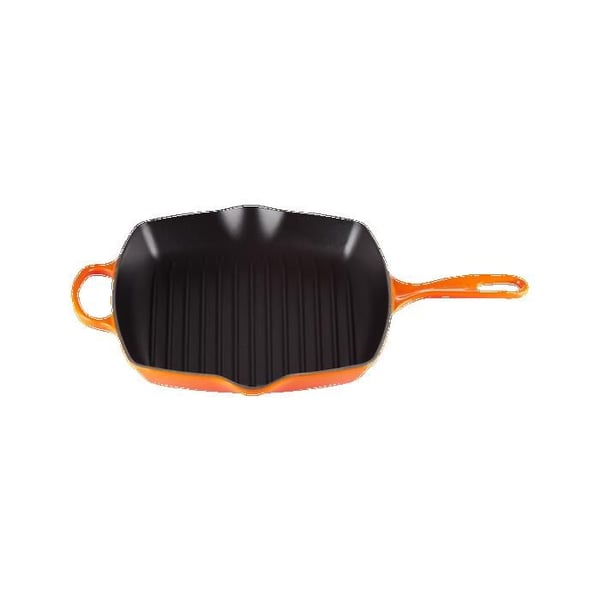 Grillpanna fyrkantig - Le Creuset Vulkan 26x26 cm - Emaljerad gjutjärn - Ugnssäker handtag - Induktionskompatibel