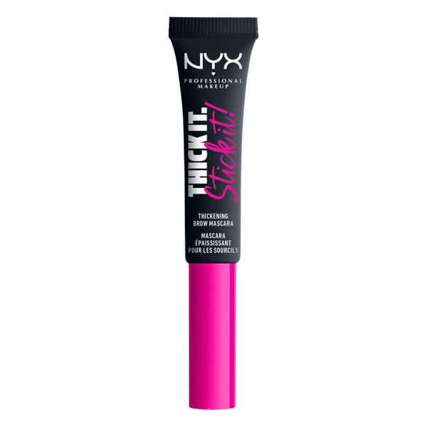 Mascara Øjenbryn - NYX PROFESSIONAL MAKEUP - Thick It. Stick It! - Farve: Sort - Tilsyneladende resultat i 16 timer - Vegansk