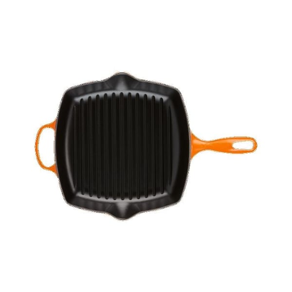 Grillpanna fyrkantig - Le Creuset Vulkan 26x26 cm - Emaljerad gjutjärn - Ugnssäker handtag - Induktionskompatibel