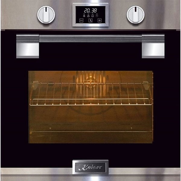 Fyra inbyggnadsugnar - Kaiser - EH 6337 - 60 cm - Pyrolys - 79 L - Inox/svart glas
