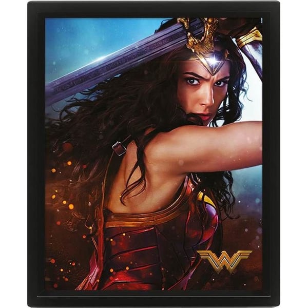 3D-tavla - Wonder Woman - Pyramide - Reliefeffekt - Officiell licens - PVC