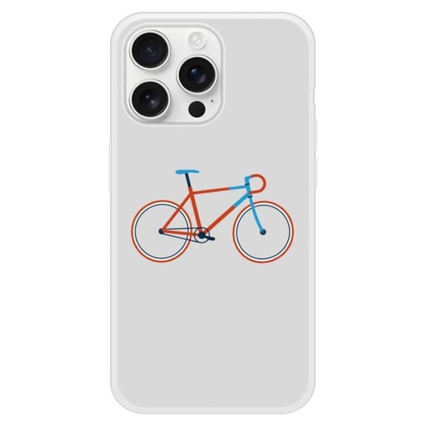 Siliconförstärkt tryckt skal kompatibelt med Apple iPhone 16 Pro Max Bike färg Hipster