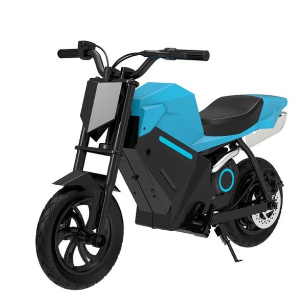OVIVO ADV250 - Elektrisk motorcykel för barn - 21,6 V 4 Ah - Maximal räckvidd 14 km - 12,5 tum - Blå