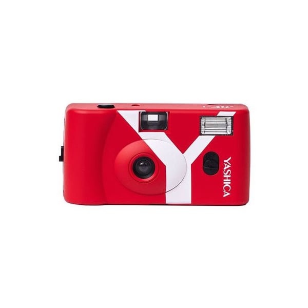 Yashica MF-1 Snapshot Art Camera Y Edition Röd med en Film 400/24