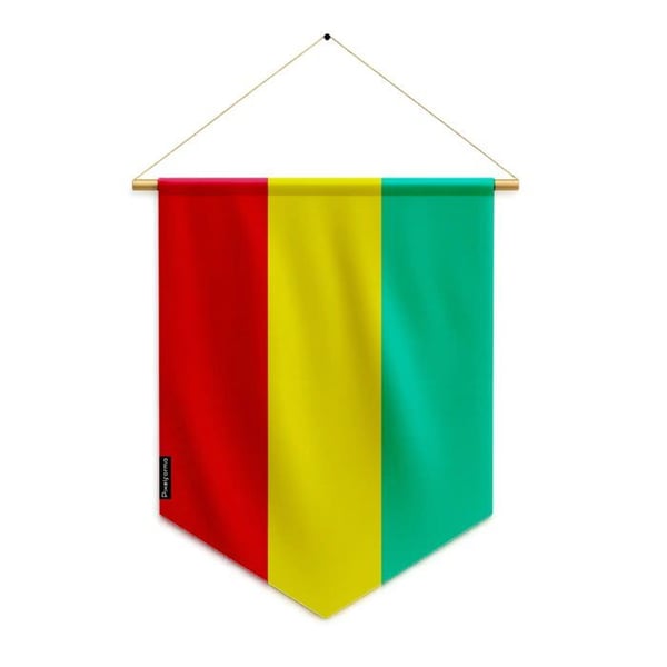 Fanion – Flagga från Guinea – 30 x 45 cm – Polyester – Att Hänga – Pixelforma
