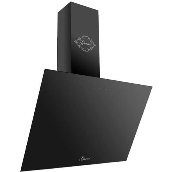 Köksfläkt 80 cm GURARI GCH 286 BL 8 Svart glas Väggmonterad lutande 1000m³/h•Utsug/Återvinning•Touch Control+Fjärrkontroll