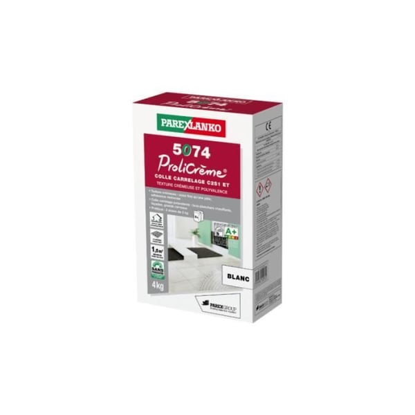 Mortel-lim förbättrad deformabel PAREXLANKO 5074 Prolicrème - Vit - 4 kg - L5074BLANC04