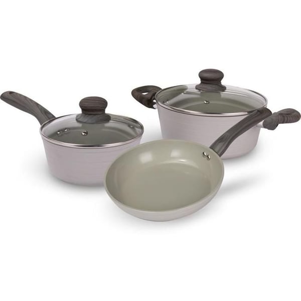 Kökskärl - LAMART - LT1284 STRIPE - 5 delar - Induktionskompatibel - Ugnscompatibel