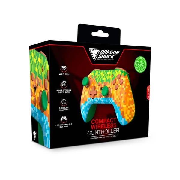 DragonShock - PopTop Cube - Kompakt trådlös Bluetooth-controller för Nintendo Switch - Switch OLED - PC - Android